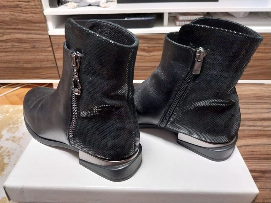 Ghete piele naturala texturate sidef 36