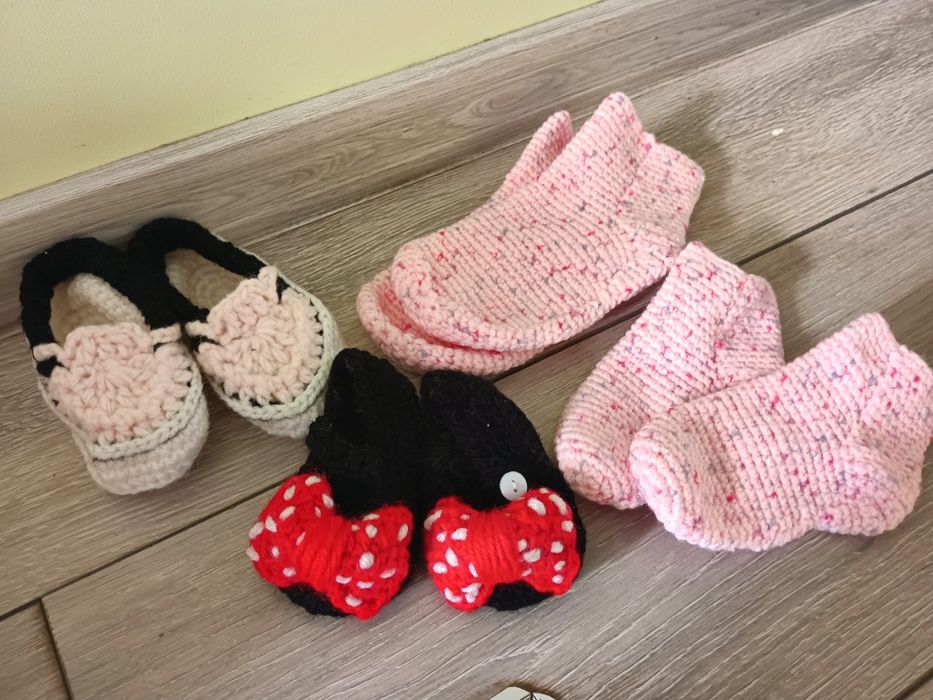 НОВИ ръчно плетени терлички