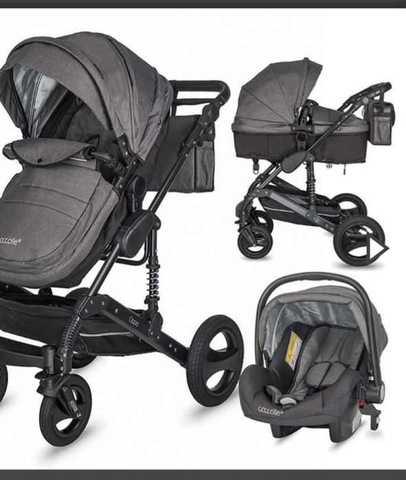 Vand cărucior coccole 3 in 1 și fotoliu bebe