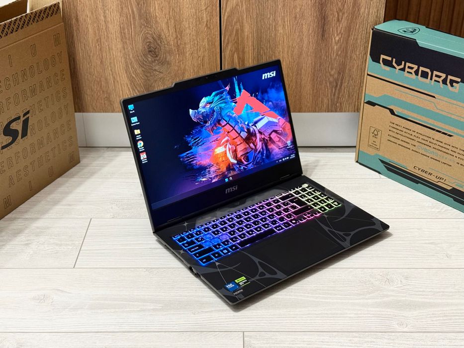 15.6 144hz/RTX 5060 8GB / i7 240H / 16GB/ НОВ Гаранция / RGB/ CYBORG MSI
