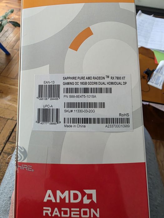Sapphire RX 7800XT 16GB PCI-E 4.0 GDDR6