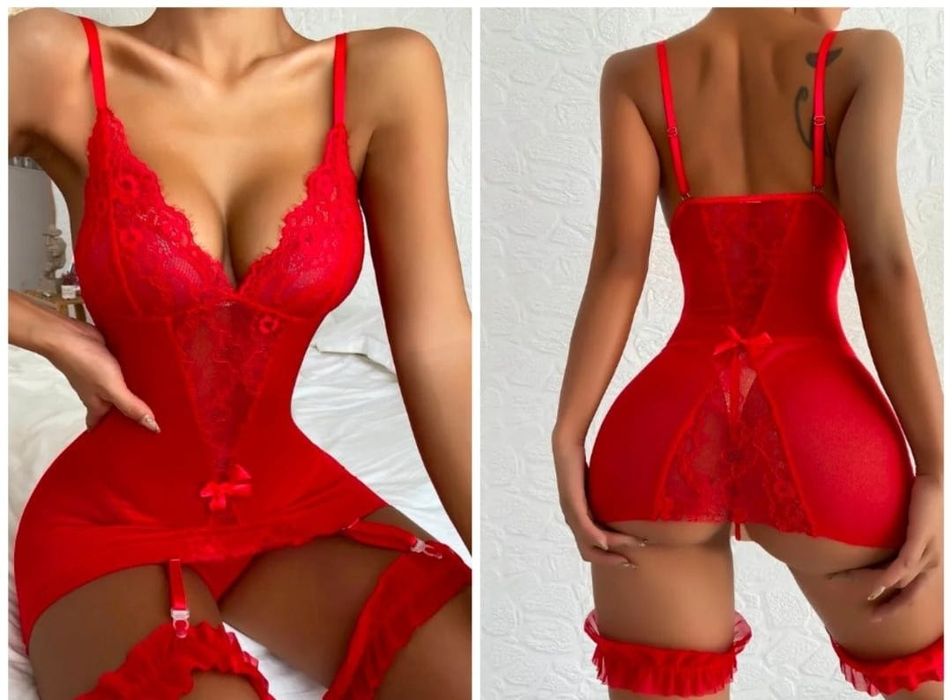 Costum sexy Lenjerie intima sexy cu portjartiere diverse marimi