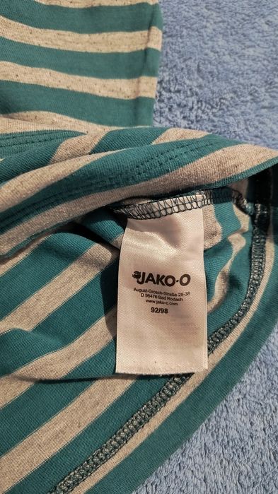 Bluza verde cu gri, cap de bivol, Jako-o, marimea 92-98