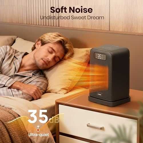 Нова печка 1500W Електрически отоплител ECO термостат дистанционно 12H