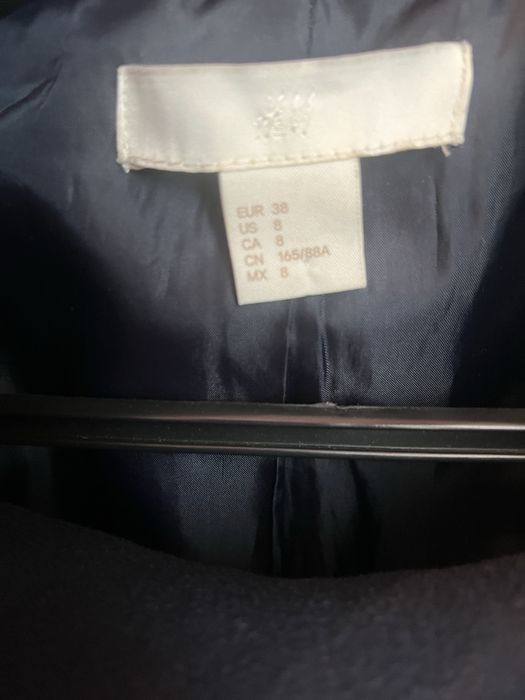 Palton fete bleumarin