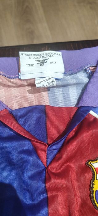 Уникална ретро футболна тениска Barcelona 1992-1994 Home – Laudrup #9