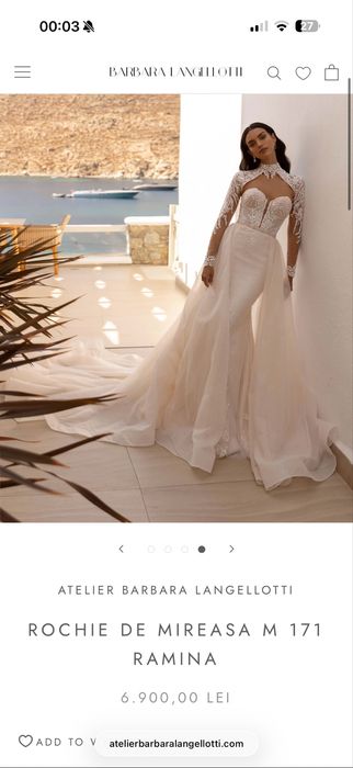 Rochie de mireasa barbara langelloti