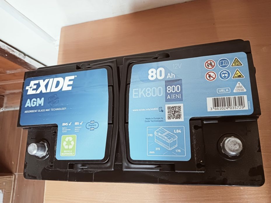 Новый аккумулятор Exide