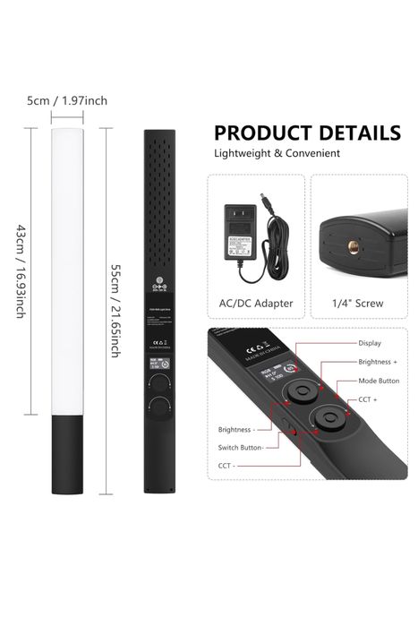 2бр. Проф диодно осветление. Батерии. Rgb Стик. Видео. фото. продукти.