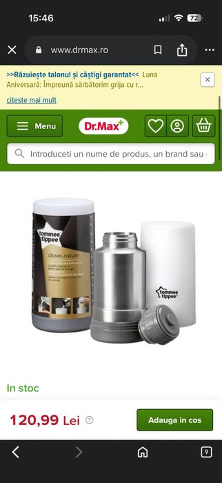 Termos plus incalzitor auto pentru copii