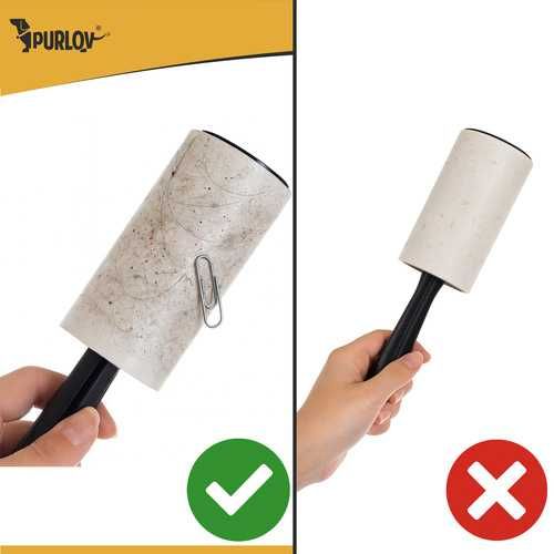 Set 15 role scame Purlov cu mâner inclus, 40 foi/rolă, haine/păr