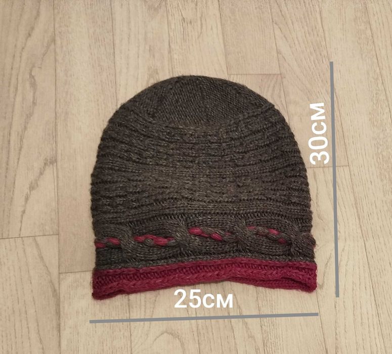 вязаная теплая шапка