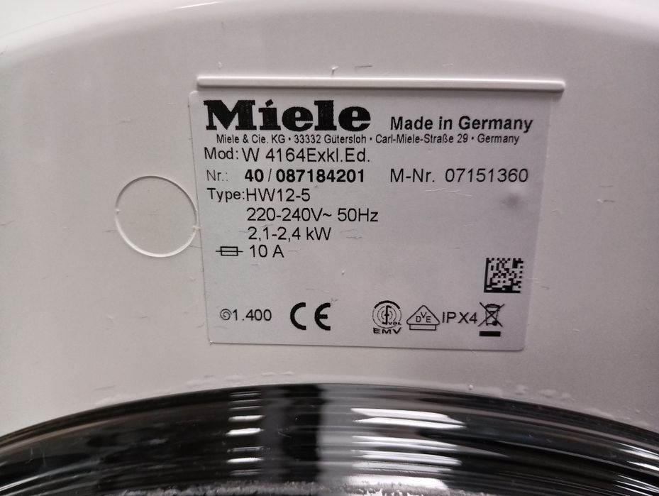 Почти нова пералня Миеле Miele  W 4164 A+++  2 години гаранция!