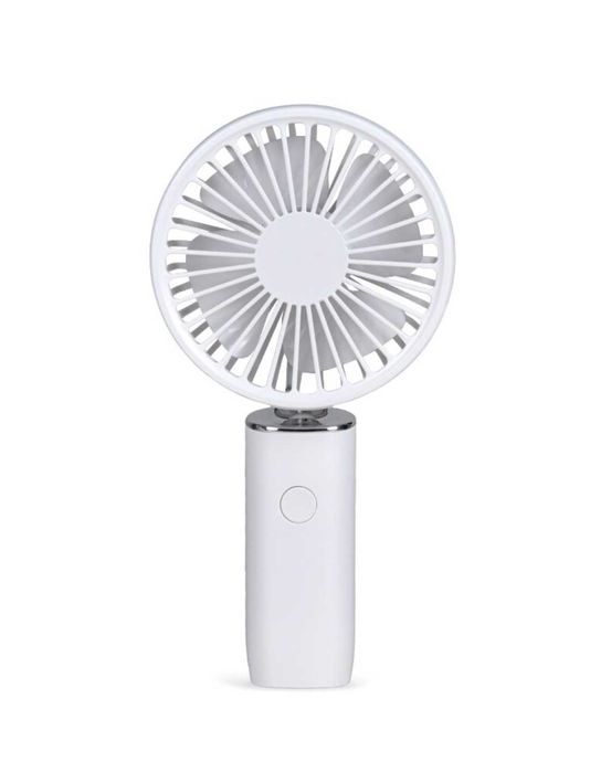 Ventilator portabil, 3 viteze, incarcare USB, 6h/1200mAh, 2W, alb