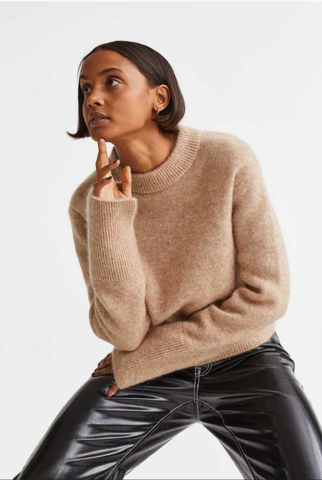 Новый Свитер тонкой вязки из мохера и шерсти H&M, размер L (48/54)