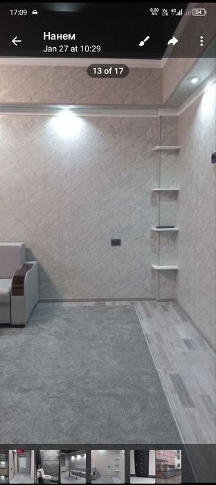 Лукс 1хонали квартира ижарага берилади