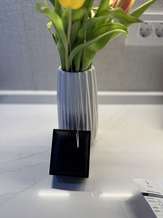 Colier cu pandantiv bisturiu, aur alb 14 k