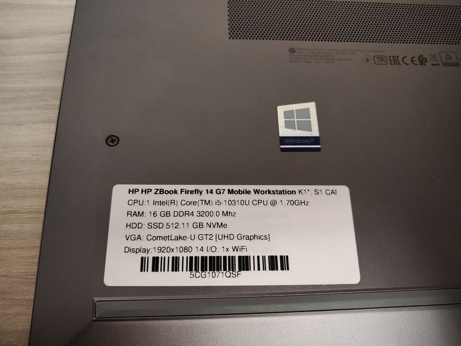 HP Zbook Firefly  14 G7 Бизнес клас.