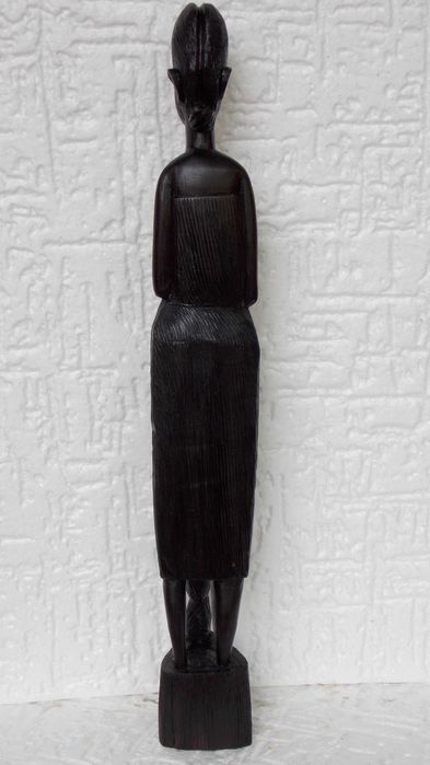Statueta abanos 39 cm sculptura lemn,arta veche africana,figurina