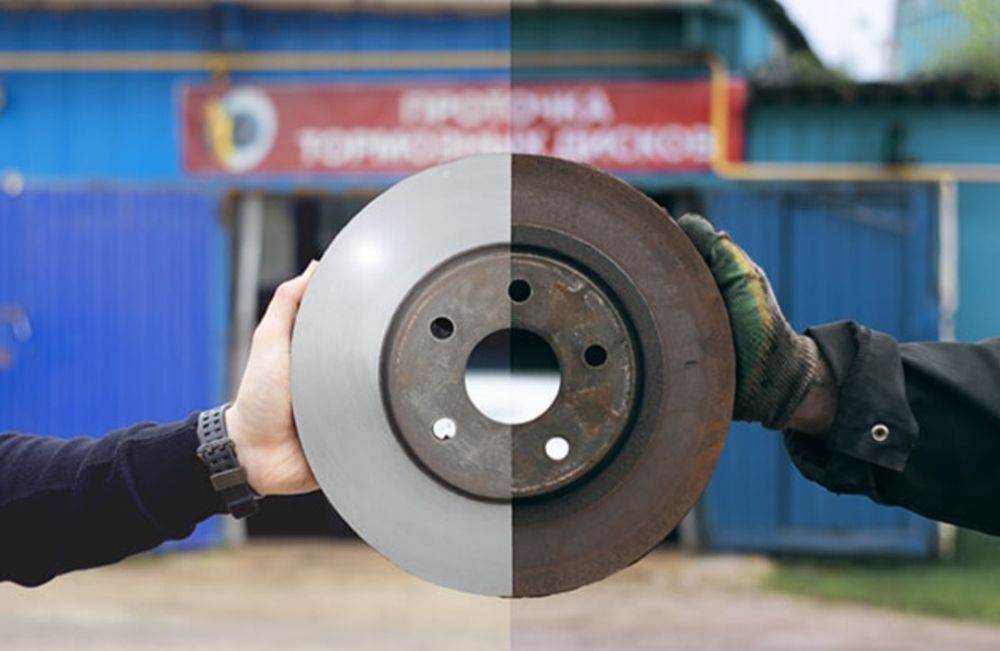 Проточка тормозных дисков 2000тг.