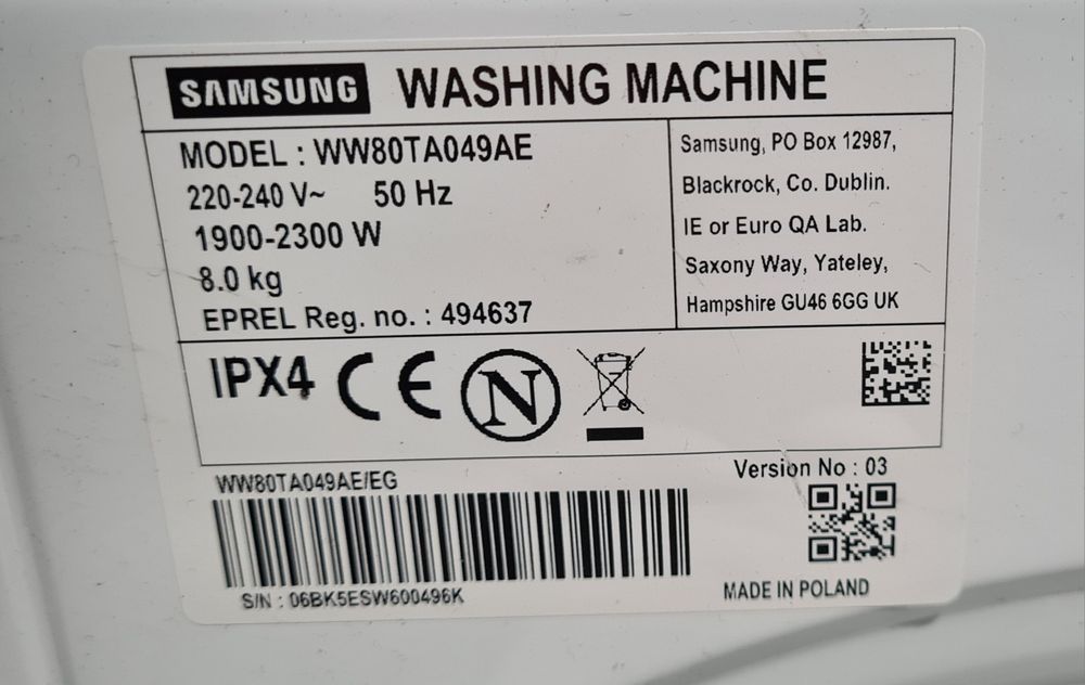 Пералня Samsung 8кг 1400обр А +++ Като Нова
