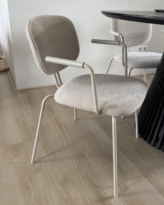 NOU Set de 2 scaune "CARILLE", bej