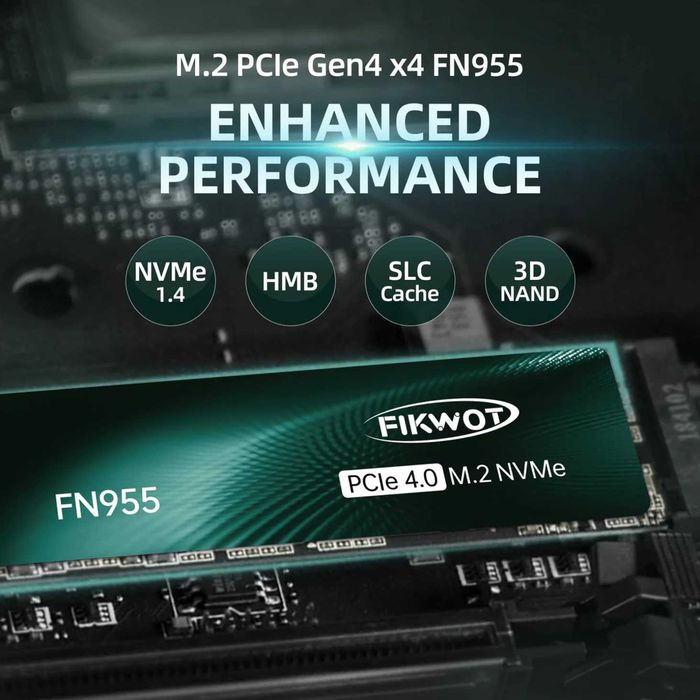 M.2 NVMe ULTRA RAPID Gen4x4 Fikwot FN955 4TB 7350mb/s(Samsung 990 PRO)