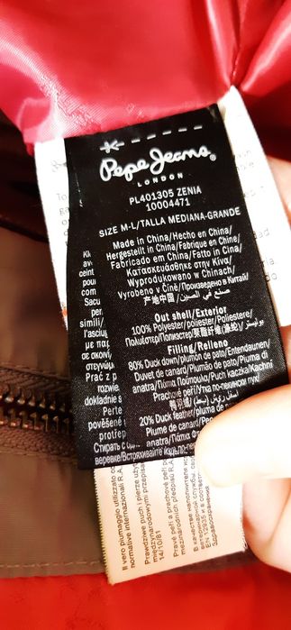 Geaca cu puf natural Pepe Jeans