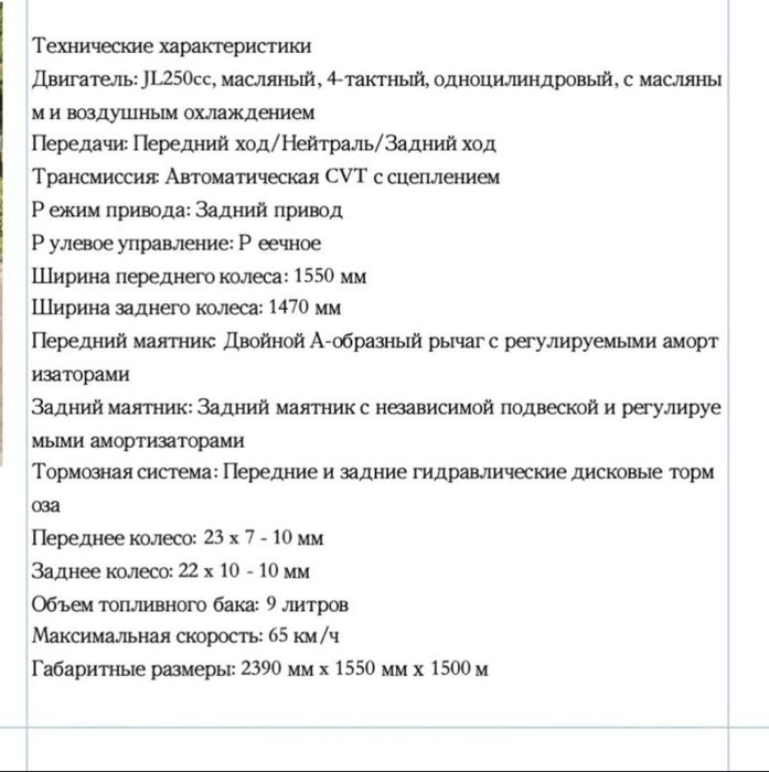 Квадроцикл Багги