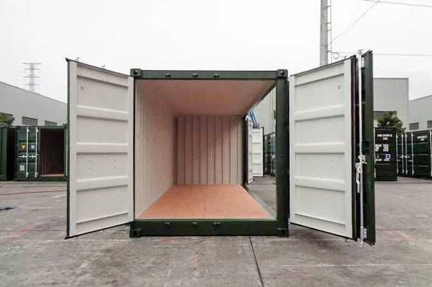 Container verde de 6 metri (20 de picioare) cu deschidere laterală