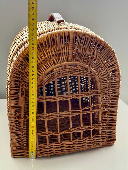 Плетена ратанова чанта за домашен любимец