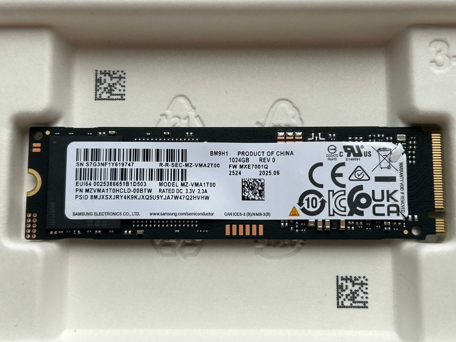 Samsung 980 PRO NVMe M.2 SSD 1TB (V-NAND TLC, 7000 МБ/с)