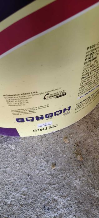 Vand lavabil galben cutie 15l NOU