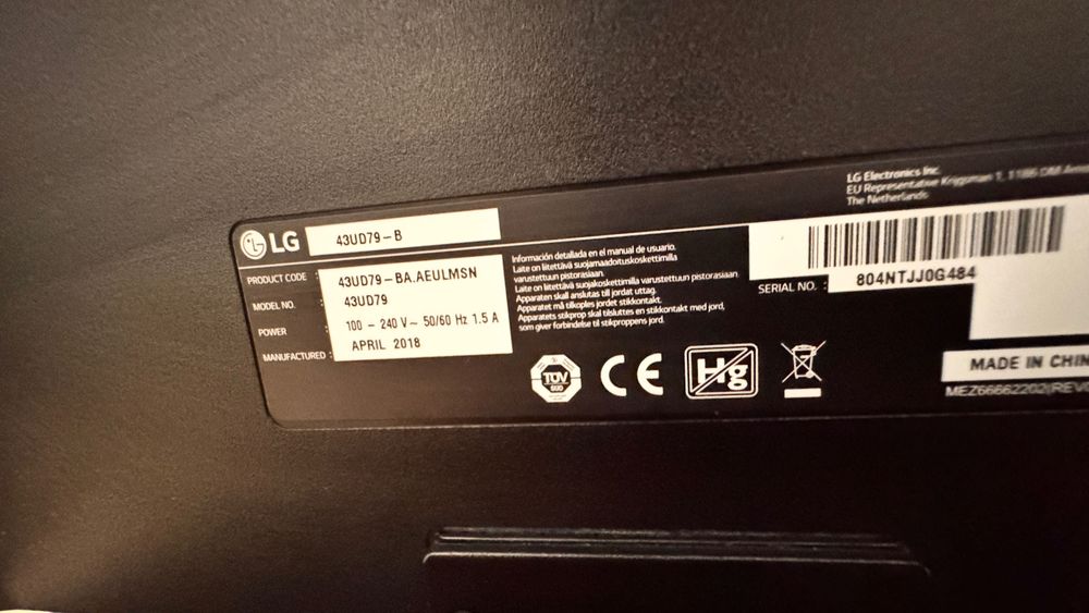 Monitor LG 4K 43 inch