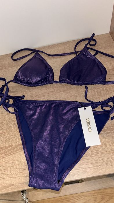 Costum de baie 2 piese Versace -shinny violet NOU