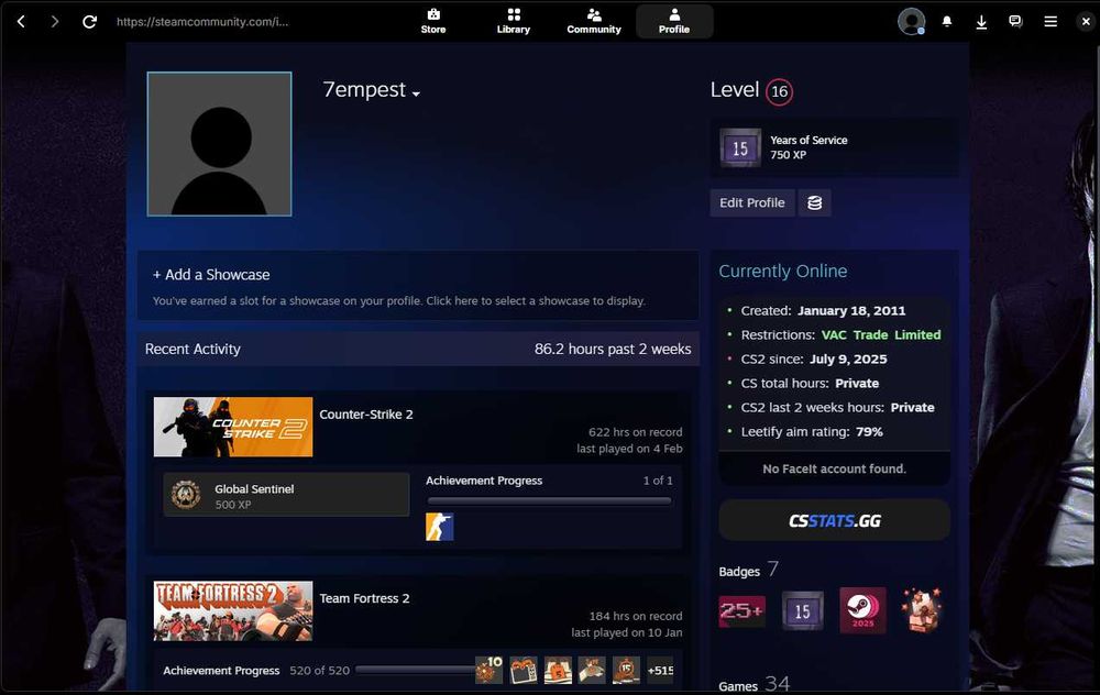 Продаю CS2 стим аккаунт с праймом