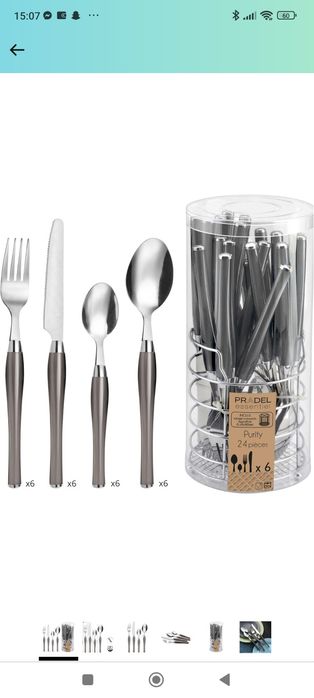 Комплект прибори за хранене Pradel Essentiel PURITY 24 части