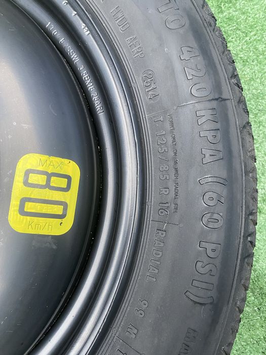 Roata de rezerva slim 125/85/R16 originala Peugeot 308 407 508 5X108