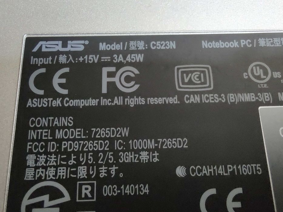 Laptop ultraportabil Asus Chromebook C523N N3350 2.4 GHz 15.6 4GB 64GB