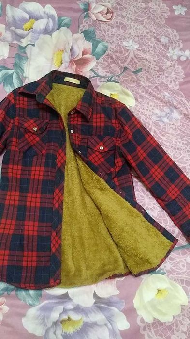 Клечатая рубашка женская