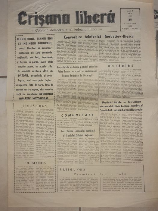 Lot 8x Ziar Crisana decembrie 1989