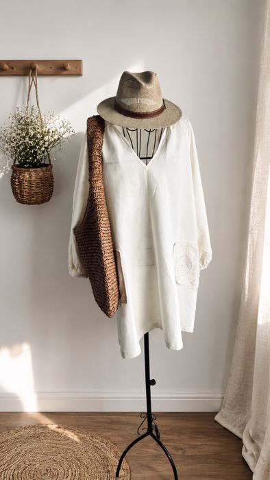 Rochie/tunica Zara, impecabila, crem