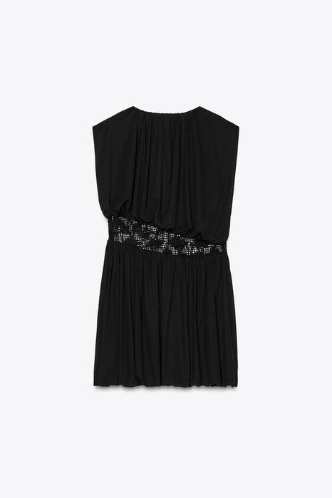 Мини черна рокля зара