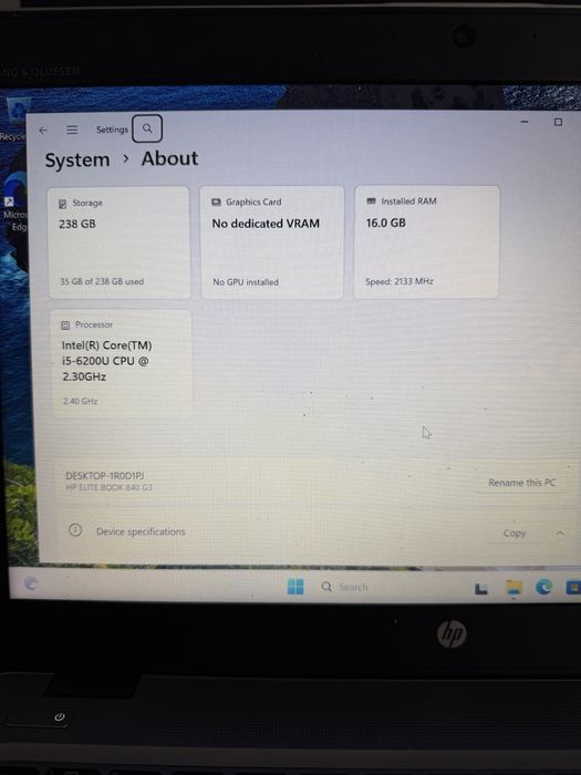 Laptop HP EliteBook 840 16 GB Ram