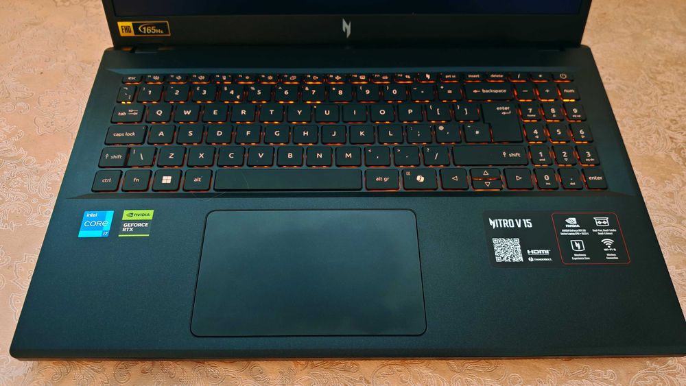 NVidia RTX 5060 8GB/Intel Core i7-13620H/16GB RAM DDR5/512GB SSD NVMe/15.6 FullHD IPS 144Hz/Acer Nitro V15 Gaming геъмърски лаптоп