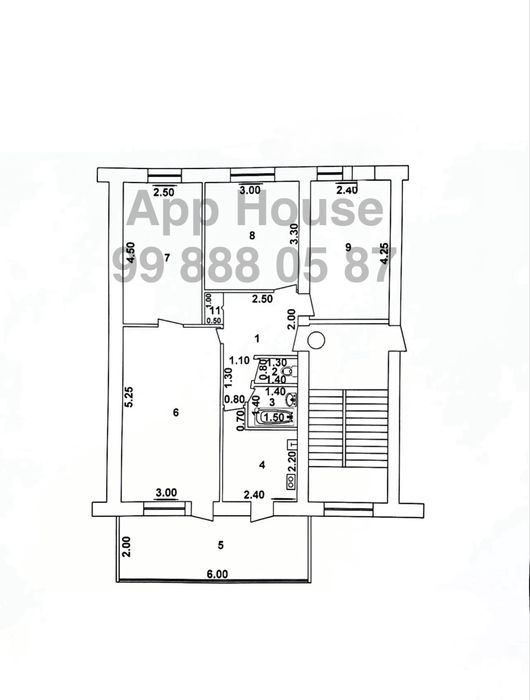 Четыре комнаты 4/1/4 Рисовый, Грин Эпл, Парк Фуркат, Тенен, кирпич