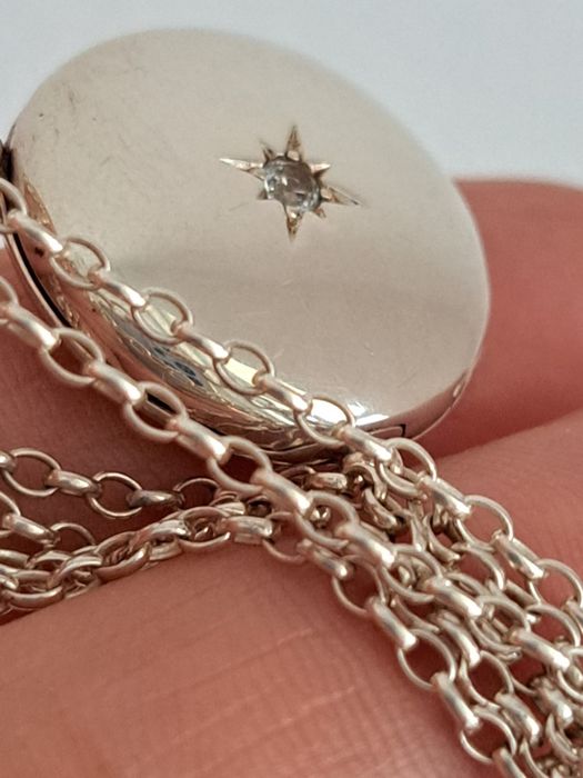 Colier de argint cu safir