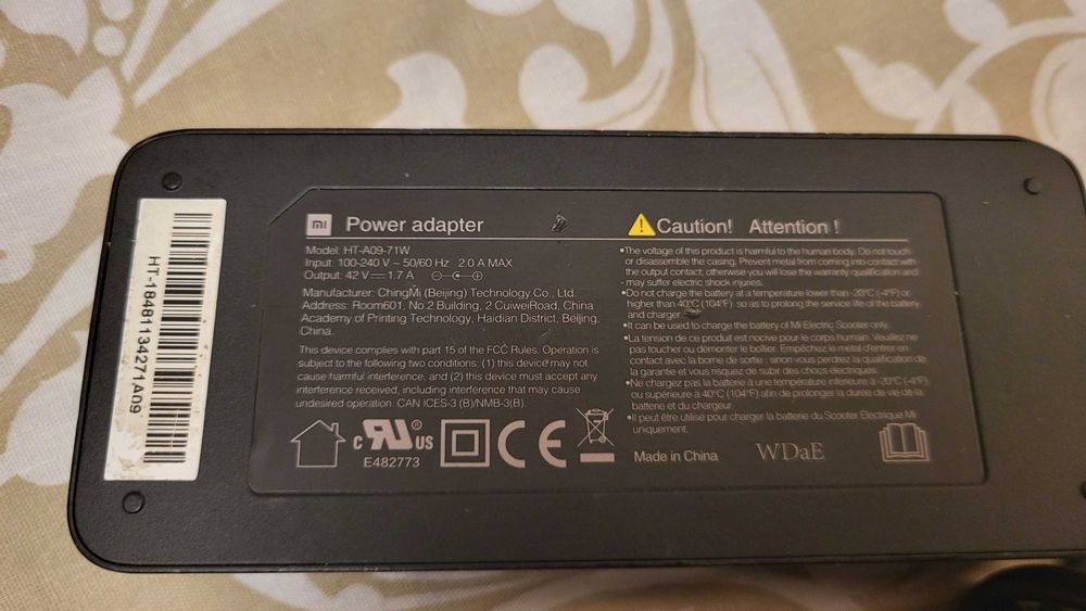 Incarcator Mi Xiaomi 42V-1.7A pentru Xiaomi Mi Scooter