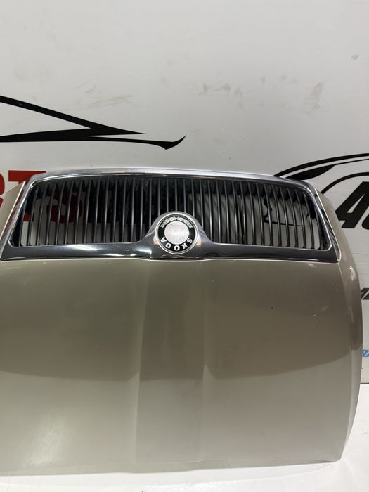 Capota fata cu balamale grila fata cromata cu semn Skoda Octavia 2 9201 Auriu bej sahara metalizat