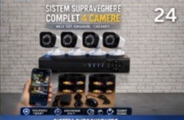 Vindem si Montam Camere Supraveghere Video KIT Complet 4/8/12 CAMERE